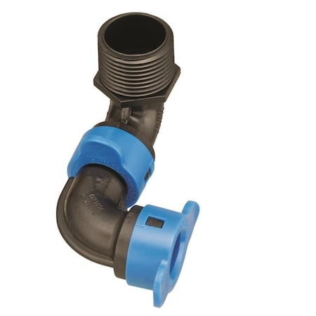 Gan Eden 0.75 in. Blu-Lock Swing Joint; Black & Blue GA153947